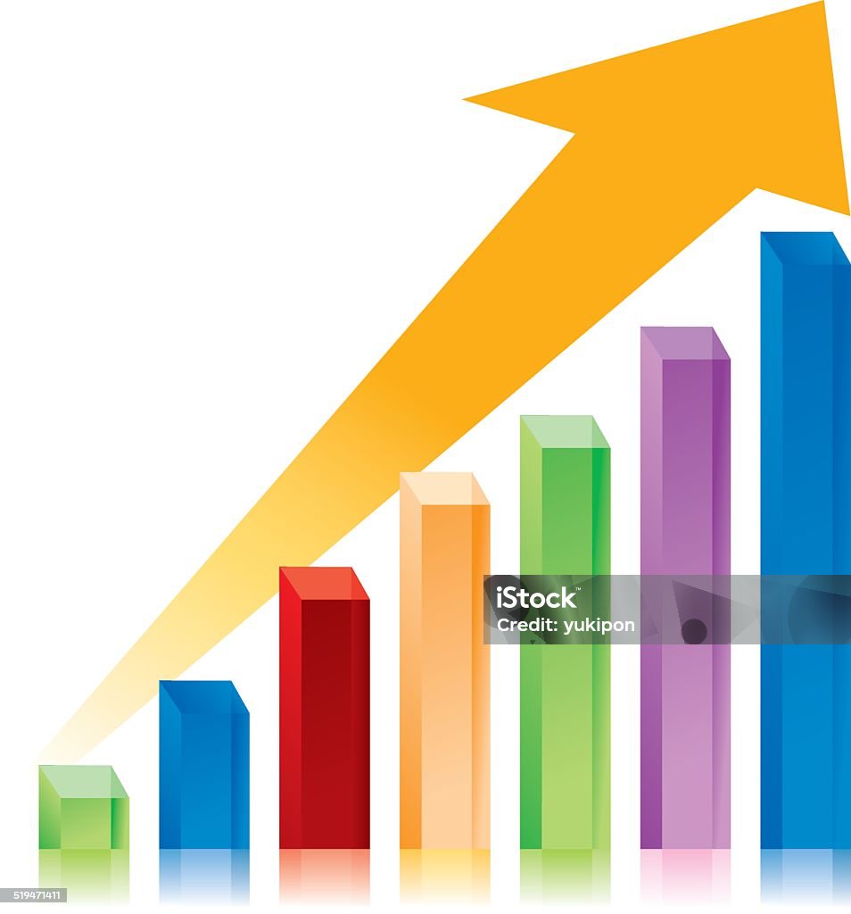 Graph Color Vector Stock Illustration - Download Image Now - Arrow ...