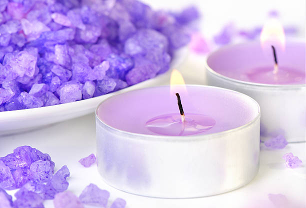 istock Spa sea salt & candles 519472262