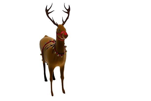 istock Digital santas reindeer with bells 519472283