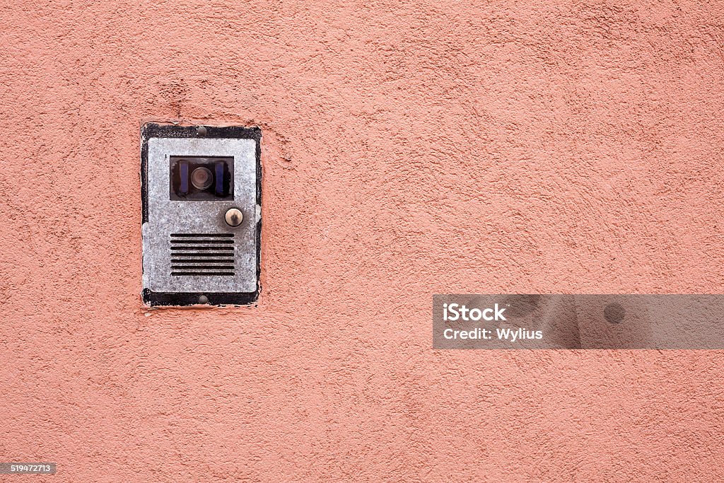 Red Intercom Posts Intercom On Red Wall Stock Photo - Download Image Now - Camera ...