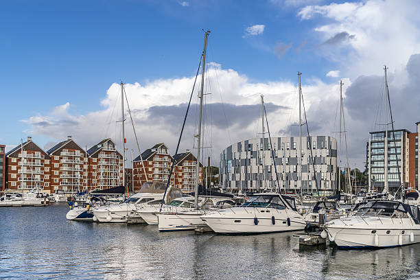 ipswich marina e waterfont - east anglia immagine foto e immagini stock