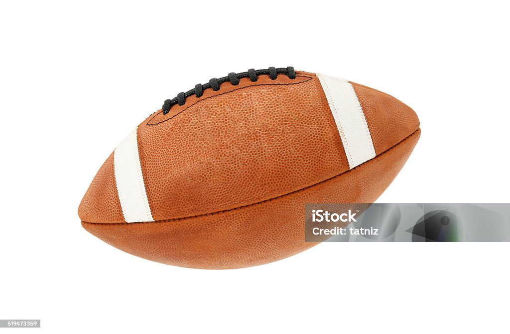 American Football American Football isolated on a white background  American Football - Sport Stock Photo