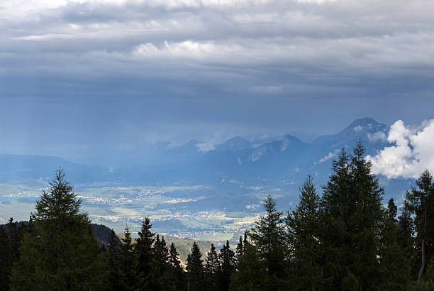 blick vom dobratsch - bergwiese - fotografias e filmes do acervo