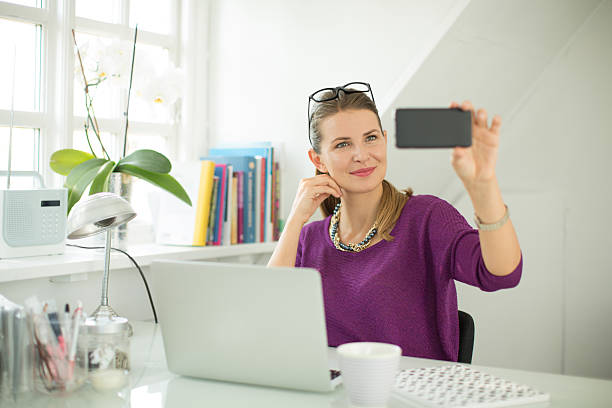 istock Woman working at home. 519474273
