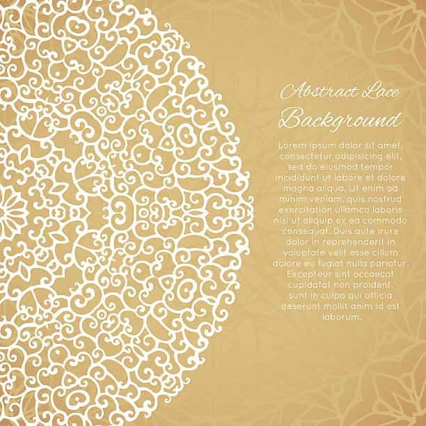 этнические фон с кружева украшение mandala - abstract leaf curve posing stock illustrations