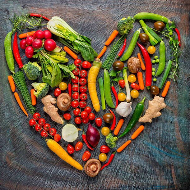 istock Collection of fresh vegetables in heart shape 519475222