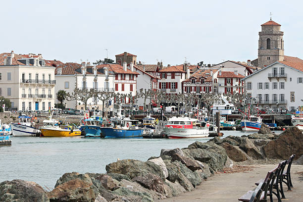 Saint Jean de Luz in the Basque country Port of Saint Jean de Luz in the Basque country st jean saint barthelemy stock pictures, royalty-free photos & images