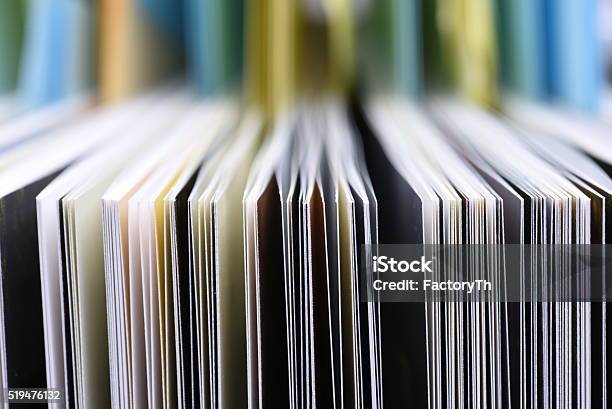 Edge Of Open Book Pages Stock Photo - Download Image Now - Document, Magazine - Publication, Publication