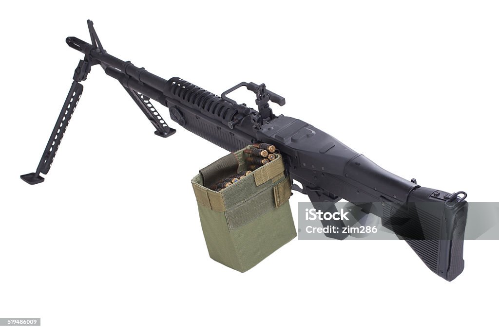Machine Gun Inmage Machine Gun Isolated On White Stock Photo - Download Image Now ...