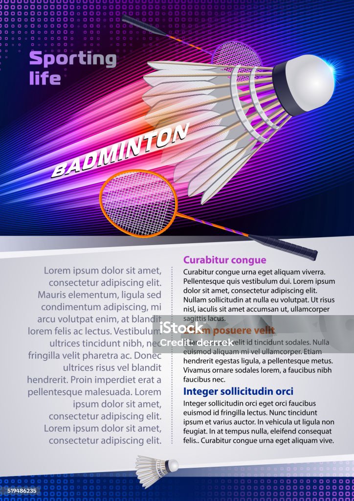 Bádminton - arte vectorial de Abstracto libre de derechos