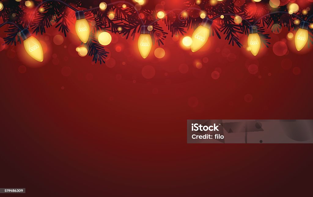 Fondo de luces de Navidad - arte vectorial de Luz de Navidad libre de derechos