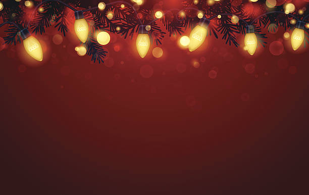 пакет услуг «holiday lights фон - wreath christmas holiday backgrounds stock illustrations
