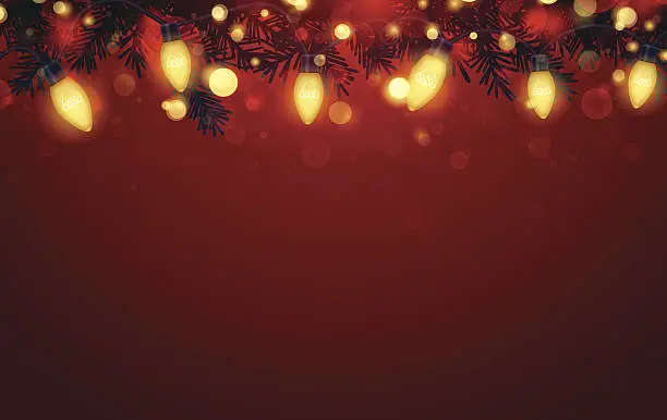Vector illustration of Holiday Lights Background
