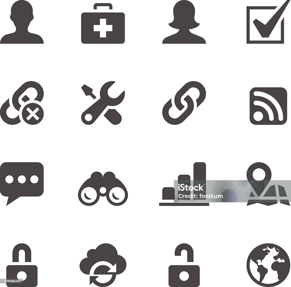 Iconos de Internet - arte vectorial de Botiquín de primeros auxilios libre de derechos