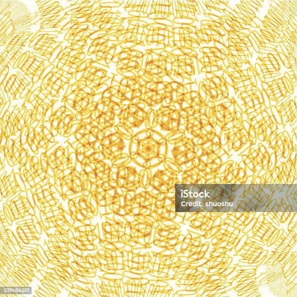 Ilustración de Patrón Retro Abstracto Fondo Amarillo Círculo y más Vectores Libres de Derechos de Abstracto - Abstracto, Amarillo - Color, Con textura