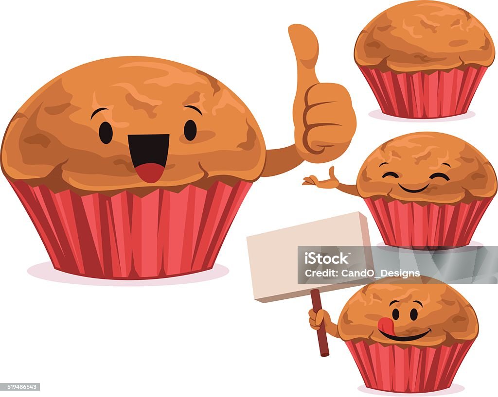 Muffin Cartoon Set C Cartoon muffin set including:  Muffin stock vector