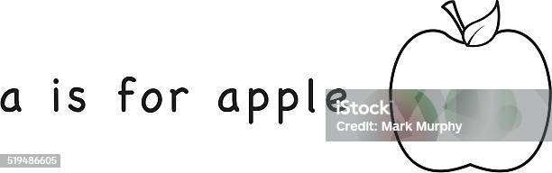 Learn To Read A Is For Apple Stock Illustration - Download Image Now - Apple - Fruit, Cartoon, Cut Out