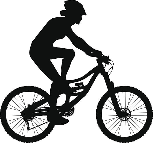 산 폭주족 - mountain biking mountain bike bicycle cycling stock illustrations