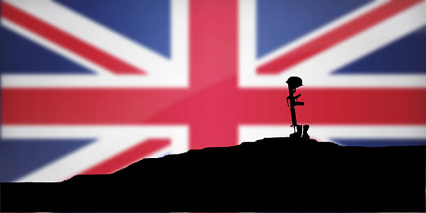 istock Remenbrance Day Grave and British Flag 519488441