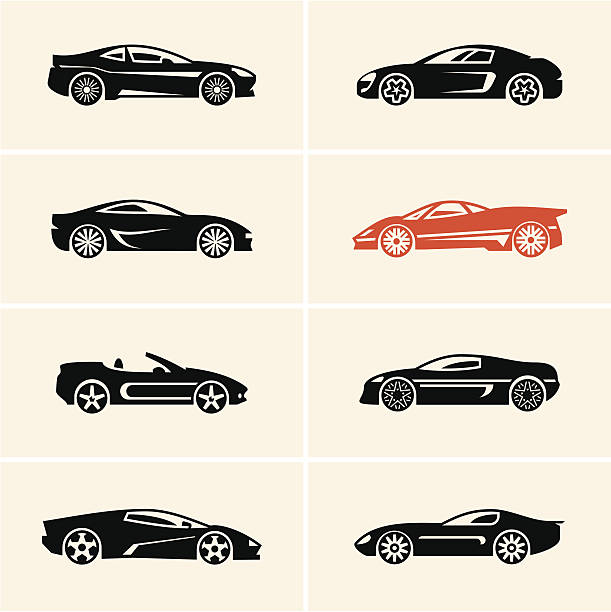 спортивный автомобиль значки - sports car stock illustrations