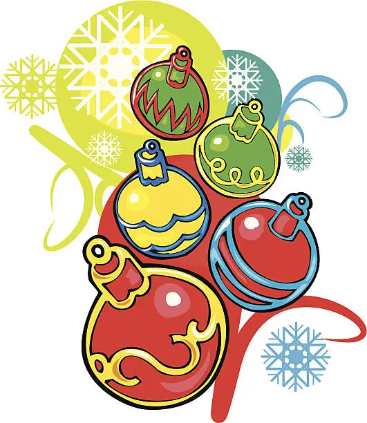 Vector illustration of Christmas Balls