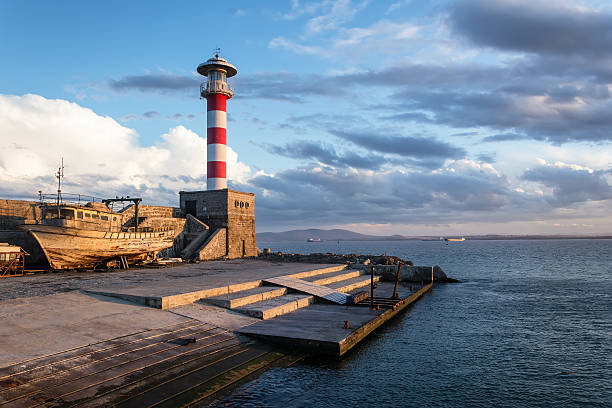 istock Lighthouse at sunset, Black sea, Bulgaria 519491452