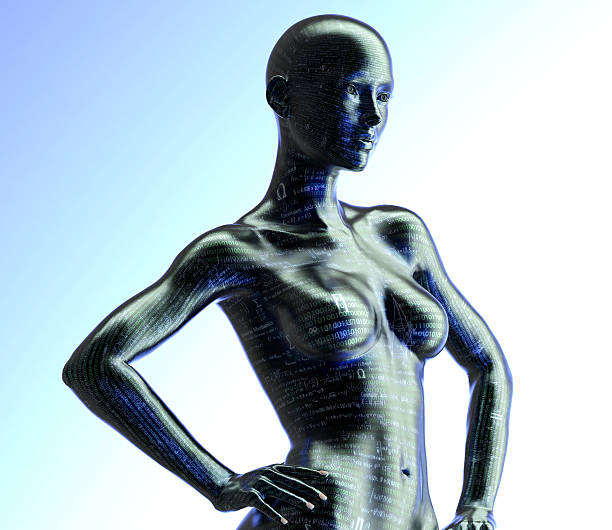 istock electronic robot or female cyborg isolated on isolated 519491696