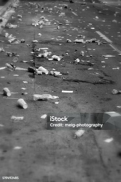 Toronto Street Trash Stock Photo - Download Image Now - Garbage, After Party, Black And White