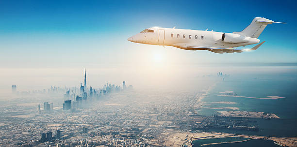 istock Dubai city in sunrise aerial view 519494070