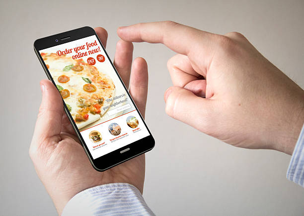 istock touchscreen smartphone with order food online website on the sc 519494094