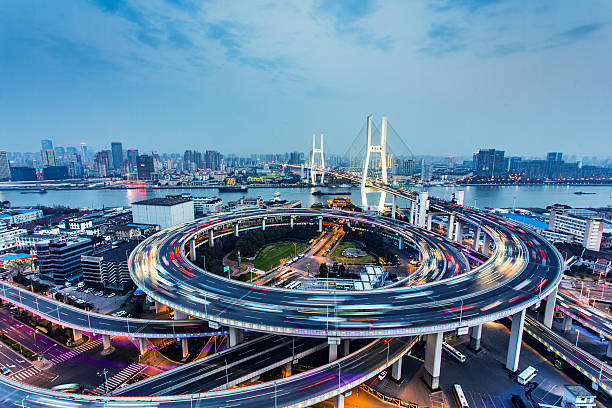 istock Nanpu Bridge Traffic in Shanghai,China 519495742