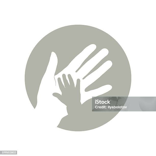 Childs And Mothers Hand Stock Illustration - Download Image Now - Child, Baby - Human Age, Icon Symbol