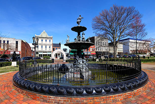 Fountain Square in downtown Bowling Green, Kentucky stock photo