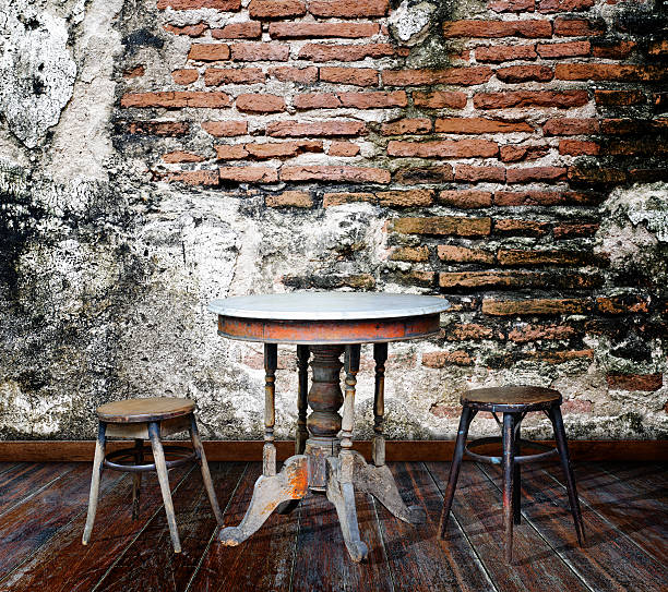 Old furniture in old room.