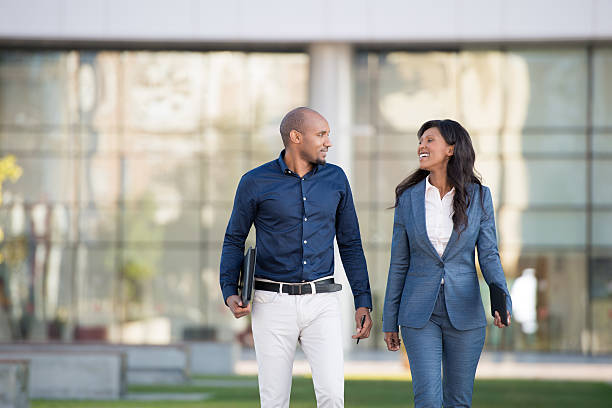 istock Business couple going home after work. 519503946
