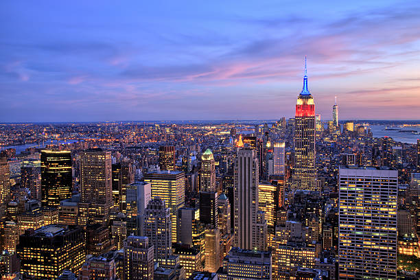 Le quartier de Midtown à New York City Empire State Building, au crépuscule - Photo