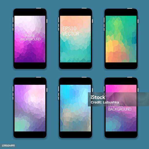 Mobile Phones Blurred Backgrounds Stock Illustration - Download Image Now - Accessibility, Application Form, Backgrounds