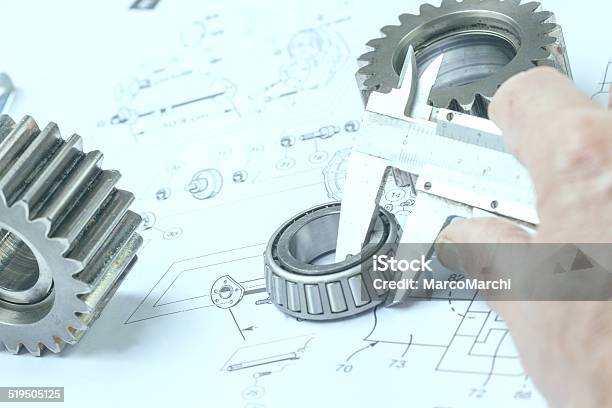 Engineering Stock Photo - Download Image Now - Mechanical Engineering, Plan - Document, Development