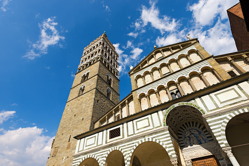 The Cathedral of San Zeno (St. Zeno) X century in Piazza Duomo (Cathedral square). Pistoia, Tuscany, Italy