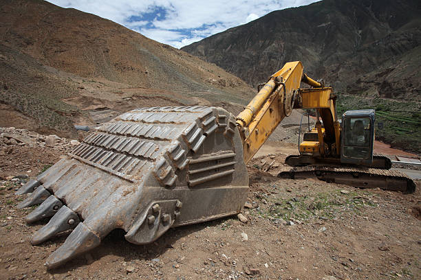 istock Close-up of an excavator 519506057