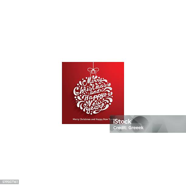 Xmas Greeting Card With Abstract Doodle Christmas Ball Stock Illustration - Download Image Now