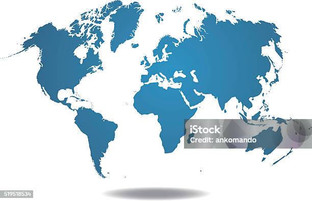World Map Stock Illustration - Download Image Now - Abstract, Africa, Asia