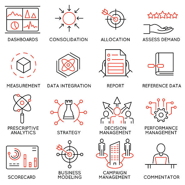 ilustrações, clipart, desenhos animados e ícones de conjunto de ícones relacionados à administração de empresas-parte 47 - efficiency complexity cooperation gear