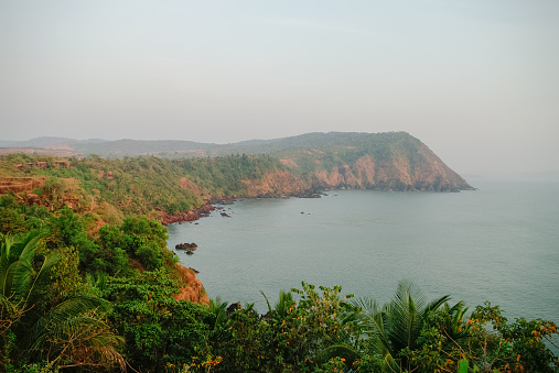 Sea view from Cabo de Rama fort, near Agonda beach, Goa state, India