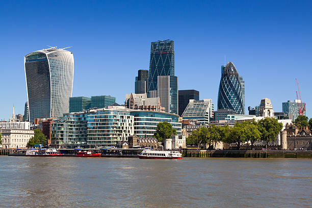 istock London Skyline and River Thames with Clear Blue Sky, England. 519520876