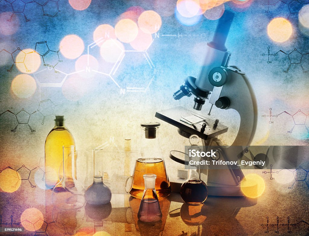 The Mikroskop - Lizenzfrei Forschung Stock-Foto