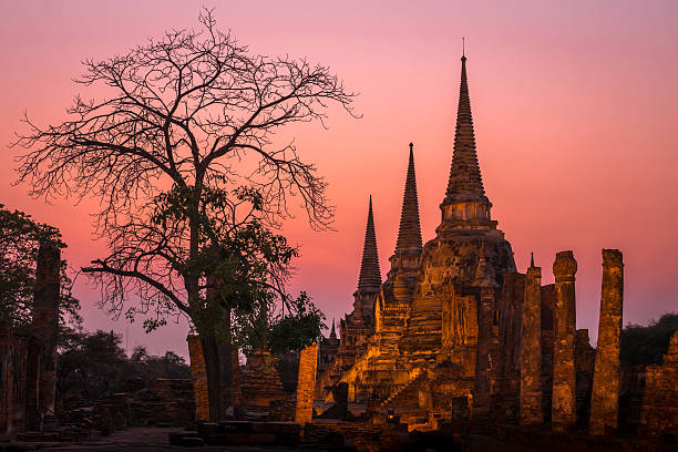 istock Ruined 3 Pagodas of Ayuthaya, Thailand during twilight 2 519522838