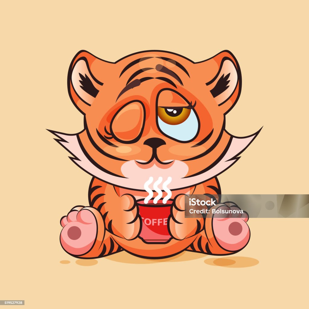 Tiger Cub Good Morning Stock Illustration - Download Image Now - Animal,  Animal Body Part, Animal Eye - iStock