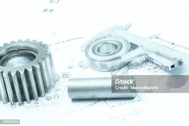 Project Stock Photo - Download Image Now - Blue, Blueprint, Built Structure