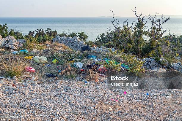 Garbage Dump In Nature Stock Photo - Download Image Now - Bottle, Can, Chaos